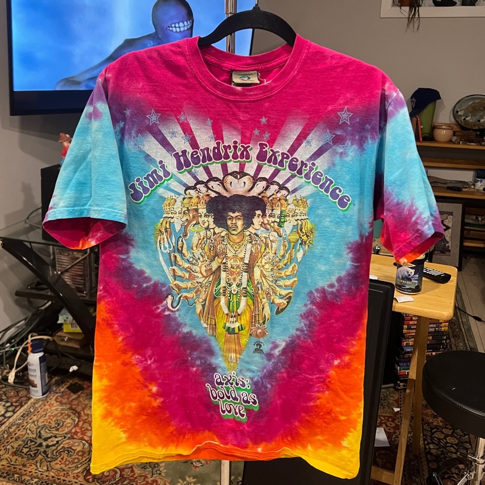 Y2K Liquid Blue Axis: Bold as Love Jimi Hendrix Tee